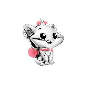 925 Silver Plated Cat Charm - New